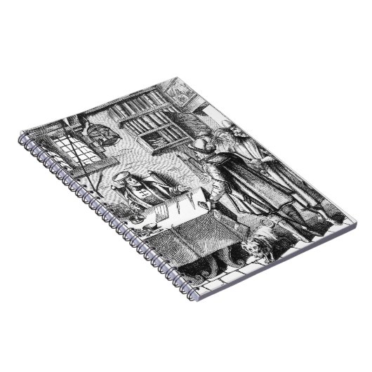 「Praxisの木版画の後の税の受信機、 ノートブック (右側)