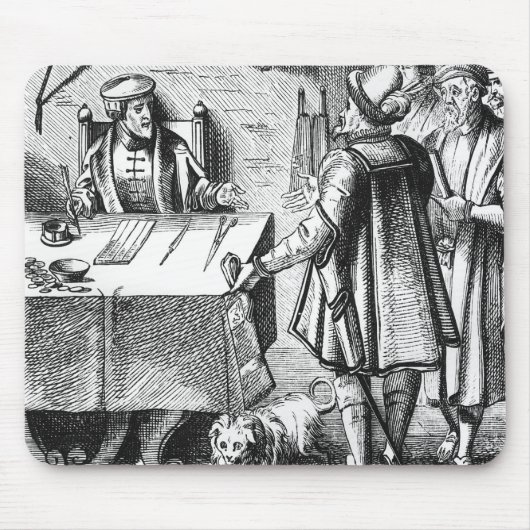 「Praxisの木版画の後の税の受信機、 マウスパッド (正面)