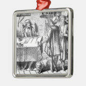 「Praxisの木版画の後の税の受信機、 メタルオーナメント (左)