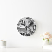 「Praxisの木版画の後の税の受信機、 ラウンド壁時計 (ホーム)