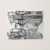 「Praxis Rerの木版画の後の町内の触れ役による販売、 ジグソーパズル (横)