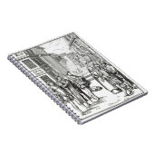 「Praxis Rerの木版画の後の町内の触れ役による販売、 ノートブック (右側)