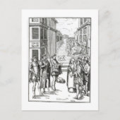 「Praxis Rerの木版画の後の町内の触れ役による販売、 ポストカード (正面)