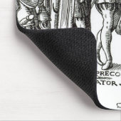 「Praxis Rerの木版画の後の町内の触れ役による販売、 マウスパッド (コーナー)