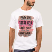 Pray Big Worry Small Trust God Easter Jesus Women Tシャツ (正面)