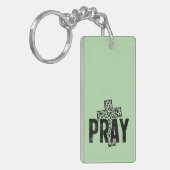 Pray Christian | 信仰のクロス祈りのキーリング キーホルダー (正面左)