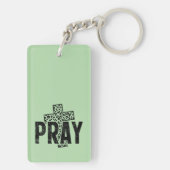Pray Christian | 信仰のクロス祈りのキーリング キーホルダー (裏面)