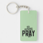 Pray Christian | 信仰のクロス祈りのキーリング キーホルダー (正面)