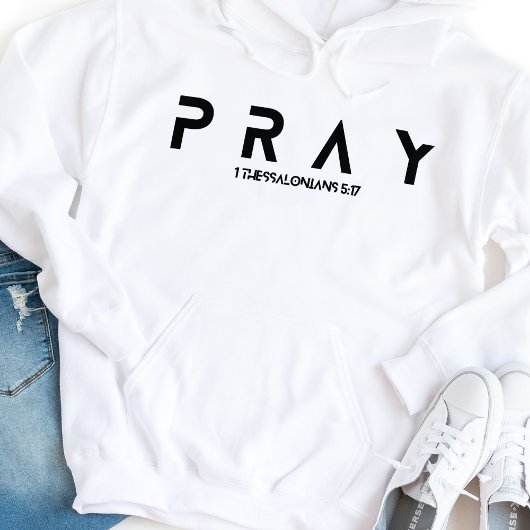 "Pray" Christian bible verse Religious パーカ