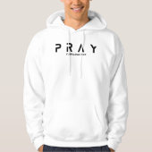 "Pray" Christian bible verse Religious パーカ (正面)