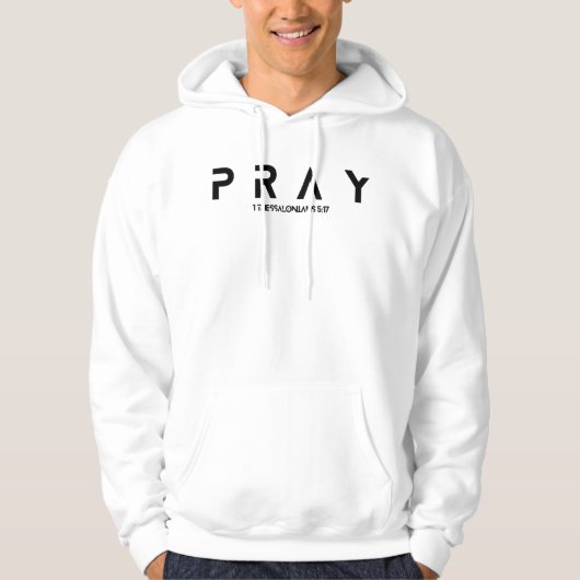 "Pray" Christian bible verse Religious パーカ (正面)