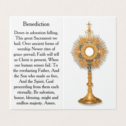 Pray During Eucharistic Adoration Card (外部フラット)
