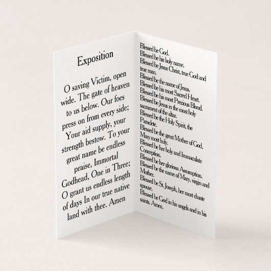 Pray During Eucharistic Adoration Card (内部)