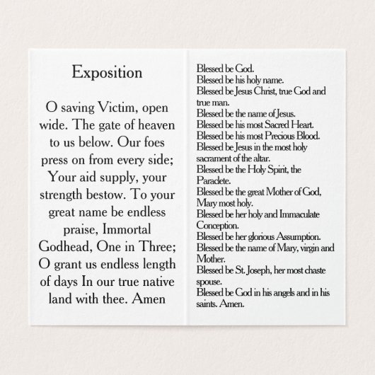 Pray During Eucharistic Adoration Card (内部フラット)