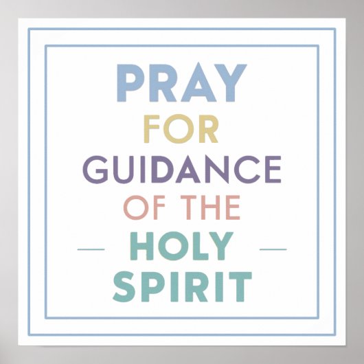 Pray For Guidance Of The Holy Spirit Minimalist ポスター (正面)