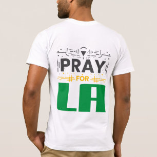 Pray for LA • ロサンゼルスへの祈り スロー枕 Tシャツ