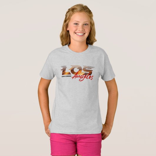 Pray for Los Angeles | キッズ Tシャツ (正面フル)