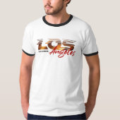 Pray for Los Angeles | メンズリンガーTシャツ Tシャツ (正面)