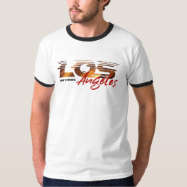 Pray for Los Angeles | メンズリンガーTシャツ Tシャツ