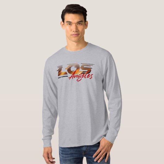 Pray for Los Angeles | メンズ長袖 Tシャツ (正面フル)