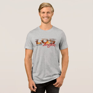 Pray for Los Angeles メンズ トライブレンドTシャツ