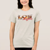 Pray for Los Angeles | 女性 トライブレンドTシャツ (正面)