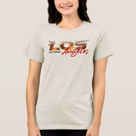 Pray for Los Angeles | 女性 トライブレンドTシャツ
