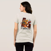 Pray for Los Angeles | 女性 トライブレンドTシャツ (裏面全面)