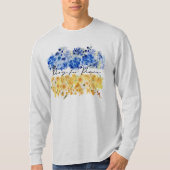 Pray for Peace & Peace in Ukraine & Watercolours. Tシャツ (正面)
