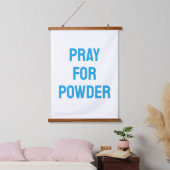 Pray for Powder, Winter Ski Cabin Decor 吊り下げ型タペストリー (寝室)