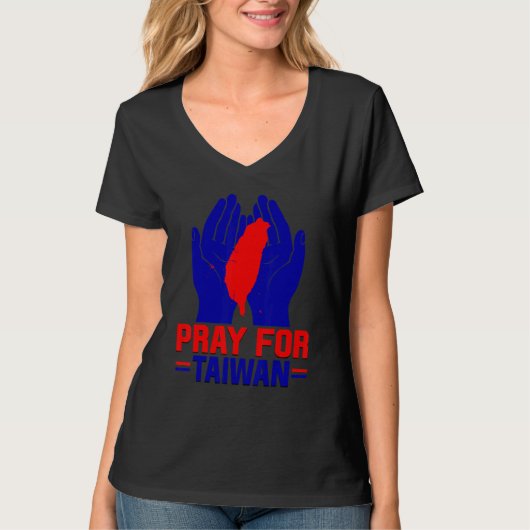 Pray For Taiwan Love Taiwan Support Taiwanese Flag Tシャツ (正面)