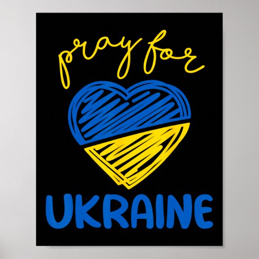Pray For Ukraine - I Stand With Ukraine - Support  ポスター (正面)