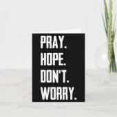Pray Hope Dont Worry Christianity Prayer  カード (正面)