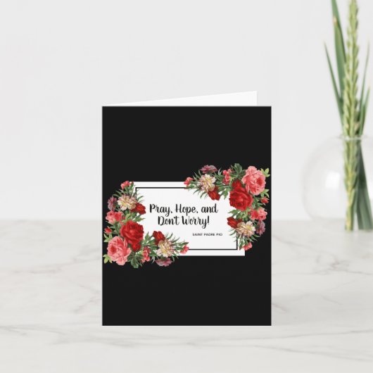 Pray Hope Dont Worry St Padre O Religious  カード (正面)