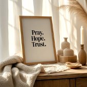 Pray Hope Trust – Islamic Minimalist Poster ポスター