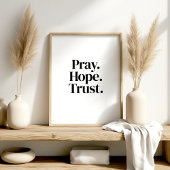 Pray Hope Trust – Islamic Minimalist Poster ポスター