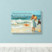 Pray Listen Believe Christian  キャンバスプリント (インサイチュ (ウッドフロア))