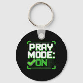Pray Mode On Christian Gamer Graphic  キーホルダー (正面)