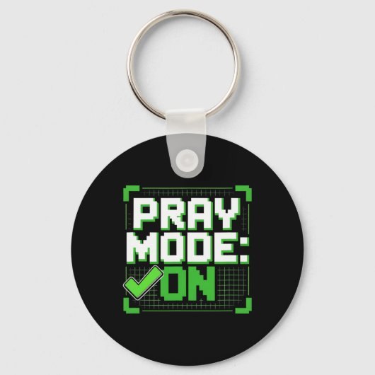 Pray Mode On Christian Gamer Graphic  キーホルダー (正面)