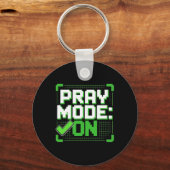 Pray Mode On Christian Gamer Graphic  キーホルダー (正面)