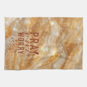 Pray More Worry Less キッチンタオル (横)