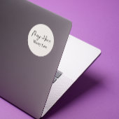 Pray More Worry Less – Minimal Christian Sticker ラウンドシール