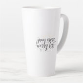 Pray More Worry Less Mug カフェラテマグ (右アングル)