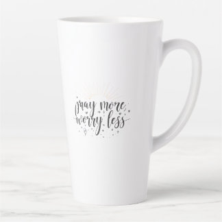 Pray More Worry Less Mug カフェラテマグ