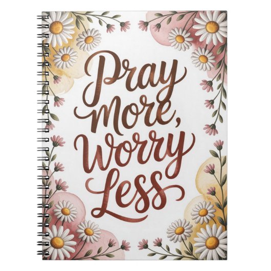 Pray more worry less notebook  ノートブック (正面)