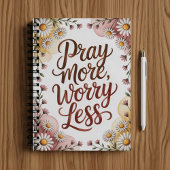 Pray more worry less notebook  ノートブック