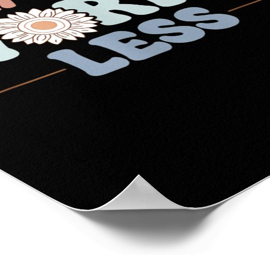 Pray More Worry Less Sunflower Motivation  ポスター (角)