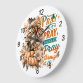 Pray On It....  ラージ壁時計 (傾斜)