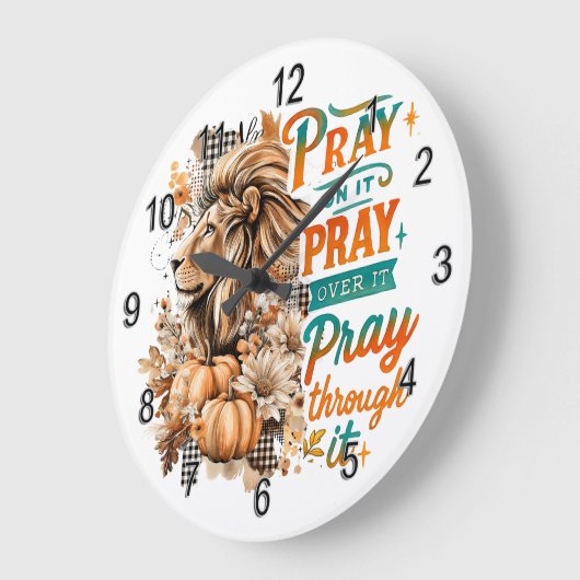 Pray On It....  ラージ壁時計 (傾斜)