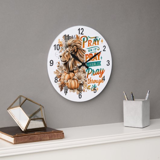 Pray On It....  ラージ壁時計 (オフィス)